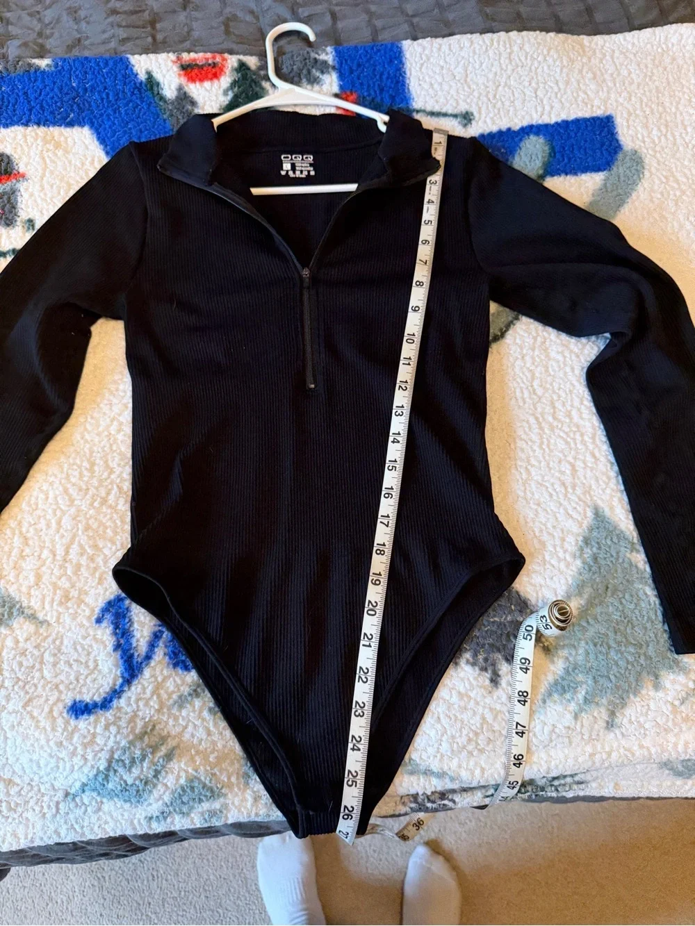 Black Long-Sleeve Zip-Front Kids One-Piece